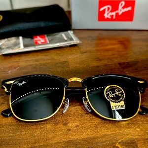 NWT Ray-Ban Clubmaster Sunglasses G-15 lenses